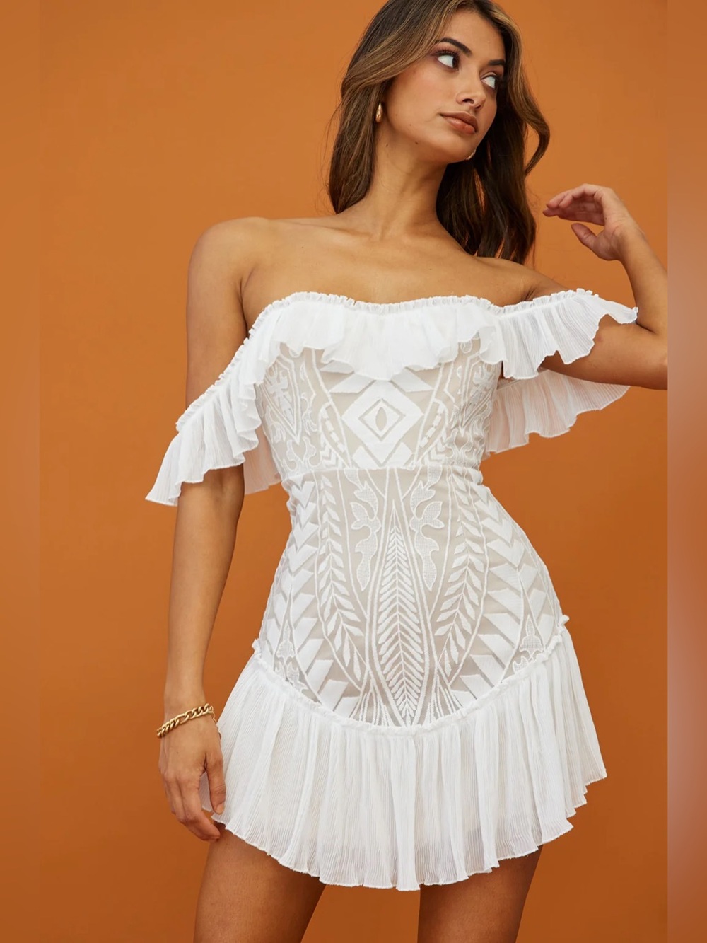 NWT Dreamy Off Shoulder Selfie Leslie Dress